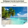 thumbnail image 3 of Peel and Stick Wallpaper Waterproof paradise beach Wall Mural Decor Self Adhesive and Removable 100in x 144in, 3 of 8