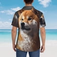 thumbnail image 4 of Fotbe Regal Shiba Inu Camisa Hawaiana para Hombre Unisex – Camisa Casual de Verano con Botones de Manga Corta de Algodón y Lino,XX-Large, 4 of 7