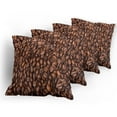 thumbnail image 5 of Ambesonne Chocolate Throw Pillow Cover 4 Pack, Roasted Coffee Grains, 24", Brown, 5 of 7