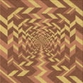thumbnail image 1 of Ahgly Company Indoor Square Patterned Mahogany Brown Area Rugs, 8' Square, 1 of 6