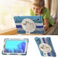 thumbnail image 3 of Galaxy Tab A7 Lite 8.7 Case SM-T220/T225, Kids Protection Heavy Duty Rugged Kickstand Hybrid Shockproof Cover for Samsung Galaxy Tab A7 Lite 8.7 Inch Tablet 2021, Rainbow Blue, 3 of 13