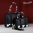 thumbnail image 5 of Wrangler Medium Tote Bag for Women Designer Satchel Handbags Top-handle Purses with Strap, Bottom Cow-Black, 5 of 6