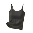 thumbnail image 2 of Fanxing Tank top with Built in Bra for Women Plus Size Spaghetti Strap Padded Athletic Tops Summer Camisole Shirts Workout Yoga Shirt Black,L, 2 of 8