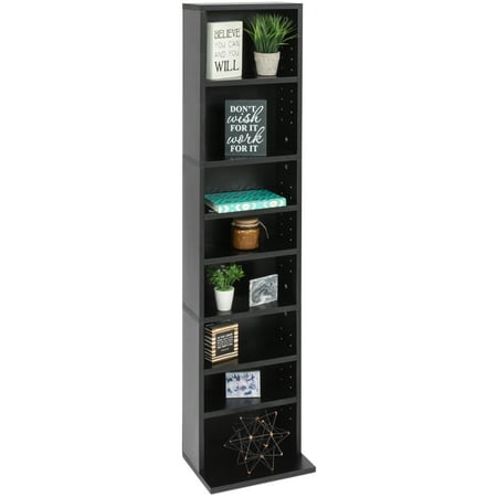 Best Choice Products 8-Tier Media Console Shelf Storage Organization Cabinet Tower Bookcase for CDs, DVDs, Video Games, Books w/ Adjustable Shelves and 150lb Capacity Per Shelf, (Best Media Center App)