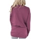 thumbnail image 3 of Puntoco moda mujer cuello redondo manga larga camiseta verano sólido bolsillo blusa suelta tops Puntoco Puntoco-3402, 3 of 6