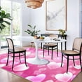 thumbnail image 3 of Modern Pink Heart Print Area Rugs 3x5ft Rug Romantic Pink Rugs Room Soft Washable Non Slip Floor Carpet for Living Room Bedroom Office, 3 of 6