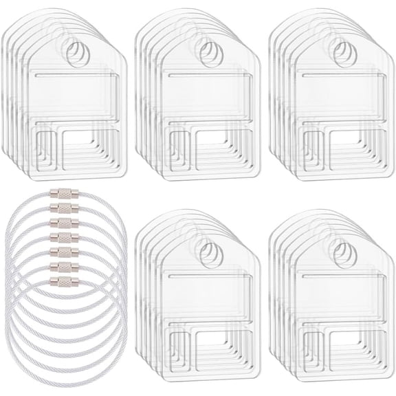 30Pcs Acrylic Floss Drops with 6Pcs Stainless Steel Wire Embroidery Thread Organizers Shield Shape Thread Winding Boards Floss Chips for Embroidery Floss Organization Clear