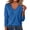 Blue, variant on SBYOJLPB Women V-Neck Tops Long Sleeve Solid Color Fall Winter Knit Sweaters Casual Pullover Top