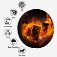 thumbnail image 4 of Burning Card Flaming Ace Polyester Universal Spare Wheel Tire Cover Custom Tire-Covers for Trailer RV SUV Truck Camper, 4 of 5