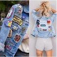 thumbnail image 2 of 10 Uds insignias de Jeans parche Punk hierro en tela bordada parche apliques ropa suministros de costura oso de fresa Electrónica, 2 of 4