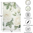 thumbnail image 3 of GZHJMY White Roses Kitchen Towel, Dish Towels Quick Drying Tea Towels Absorbent Hand Towels for Kitchen Sink Dinner Table 28 x 18 Inches, Set of 6, 3 of 7