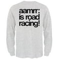 thumbnail image 2 of AAMRR is Road Racing Vintage Mens Long Sleeve T Shirt Light Heather Grey LG, 2 of 2