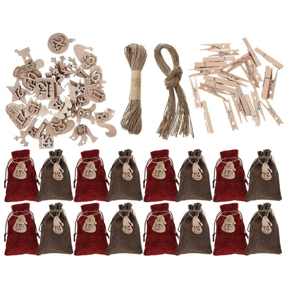 MLINS  Christmas Calendar Bag Set Party Candy Bags Shopping