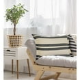 thumbnail image 3 of LR Home Gray Double Striped Lumbar Pillow with Fringe, 3 of 9