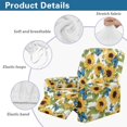 thumbnail image 4 of SCRAWLGOD Sunflower Butterfly White Recliner Chair Cover, Stretch Non Slip Recliner Couch Covers , Thick Soft 4-Pieces Recliner Cover Fitted Reclining Chair Slipcovers for Living Room, 4 of 7