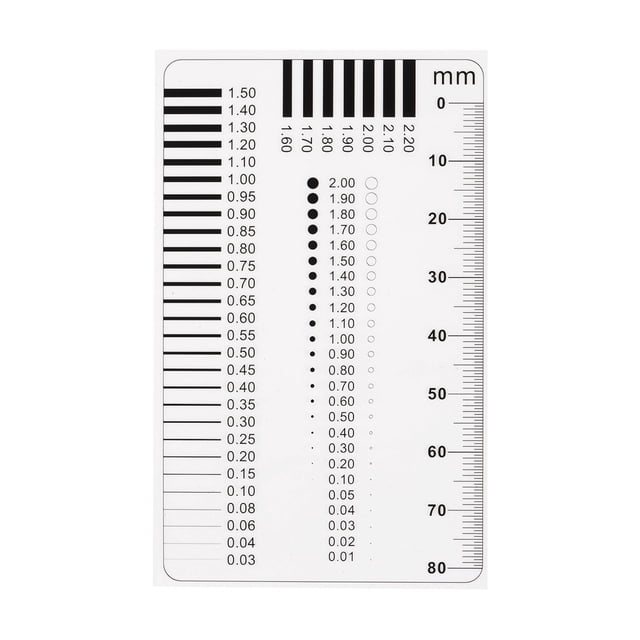 Unique Bargains High Precision SEC Size Estimation Chart 80mm for Diameter and Line Width Defects Measuring