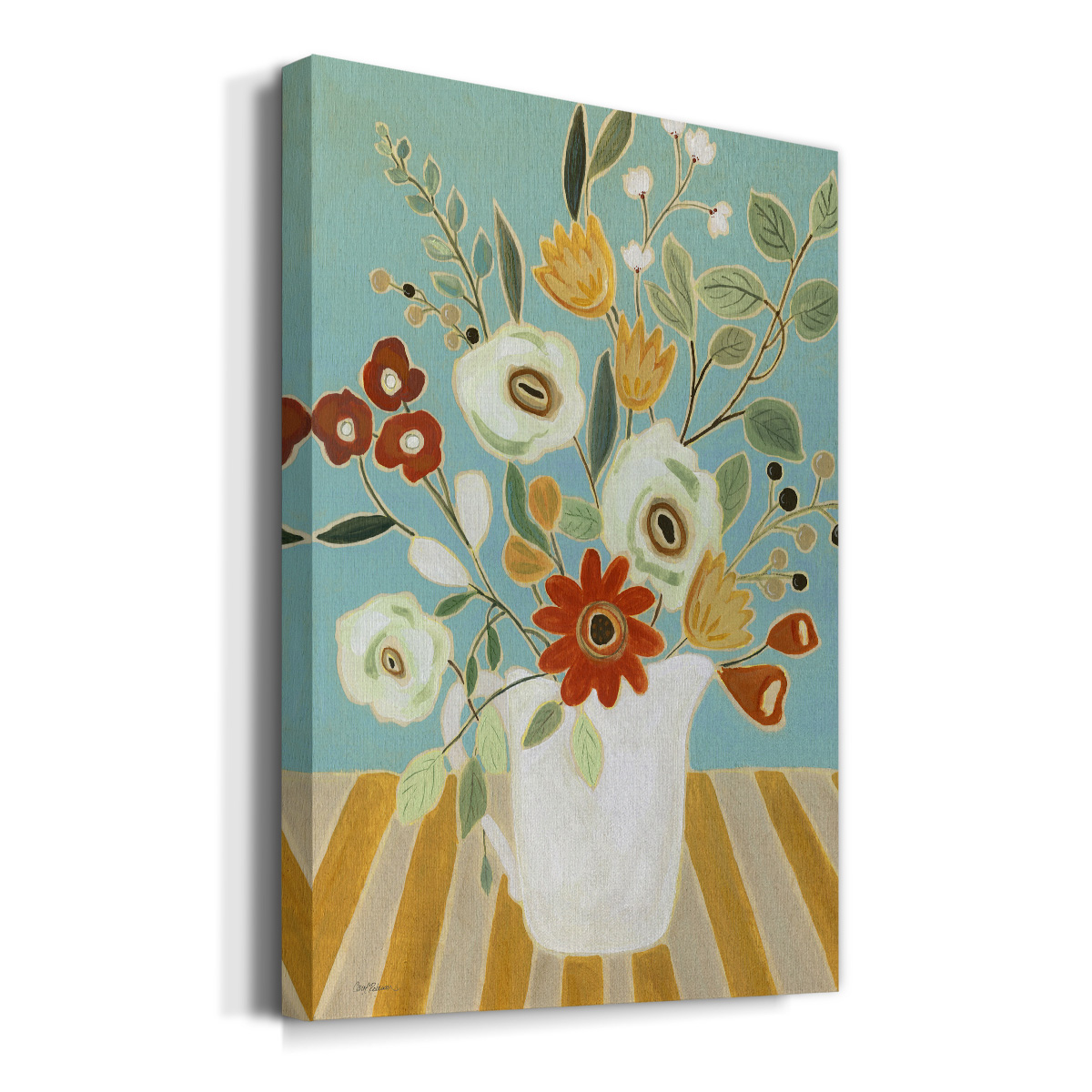 Joyful Blossoms I Premium Gallery Wrapped Canvas - Ready to Hang