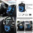 thumbnail image 5 of Yuyamidu Dolphin Car Seat Cover Set with Auto Steering Wheel Cover Seat Belt Strap Pads Cup Coasters Trash Bag Air Vent Storage Bag Rearview Mirror Cover Keychain 15 PCS Blue Heart Auto Accessories, 5 of 7