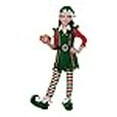 thumbnail image 3 of Festive Elf Enfant Filles Noël Fête Xmas Costume Vert Velouté TP 4-6, 3 of 4
