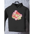 thumbnail image 3 of Pink Cat Hugging Flowers Hoodie Toddler -Image by Shutterstock,  4 Toddler, 3 of 4