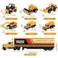 thumbnail image 3 of TEMI Diecast Toy Car 3 Engineering Tractor Police& Racing Fire Trucks Games Cars, 3 of 4
