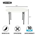 thumbnail image 3 of Lifetime 46" Commercial Round Folding Table, White (22960), 3 of 10