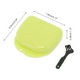 thumbnail image 4 of Unique Bargains 1 Set Braces Box with Brush Compact Braces Storage Box Yellow, 4 of 5