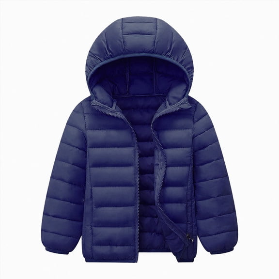 Enyan Kids Winter Puffer Jackets & Coats Big Boys Girls Lightweight Padded Hooded Puffer Autumn and Winter Coat
