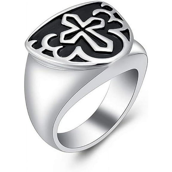Celtic Knot Retro Cremation Urn Ring Jewelry for Ashes Engraved Cross Memorial Urn Ring Stainless Steel Urn Keepsake Ashes Holder Ring