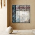 thumbnail image 2 of PixonSign Canvas Print Wall Art Abstract Grunge Blue and Pink Grid Graffiti & Street Art Shapes Illustrations Modern Art Alternative Edgy Multicolor Dark for Living Room, Bedroom, Office - 16"x16", 2 of 5