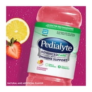 Pedialyte AdvancedCare Electrolyte Solution, Strawberry Lemonade, 1 Liter, Pack of 4