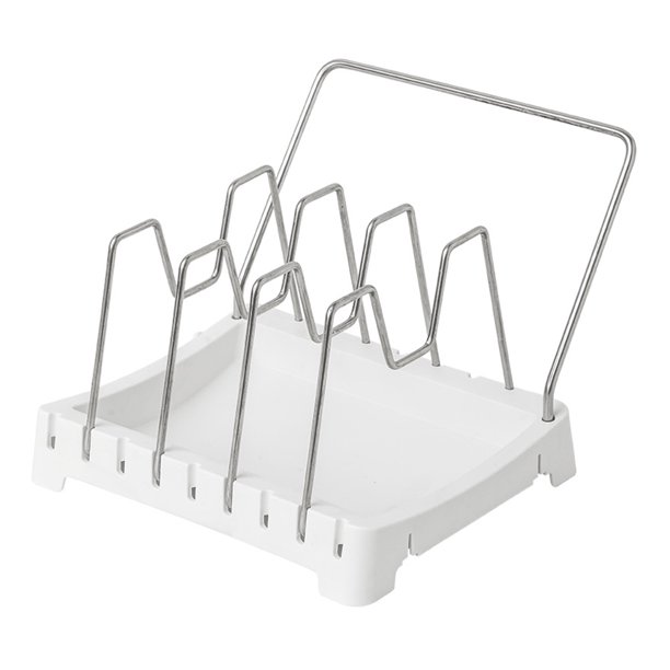 Pan Lid Organizer Adjustable Pan And Lid Rack Kitchen Cookware Bakeware Holder Stainless Steel Pantry Cabinet Storage Rack Walmart Com Walmart Com