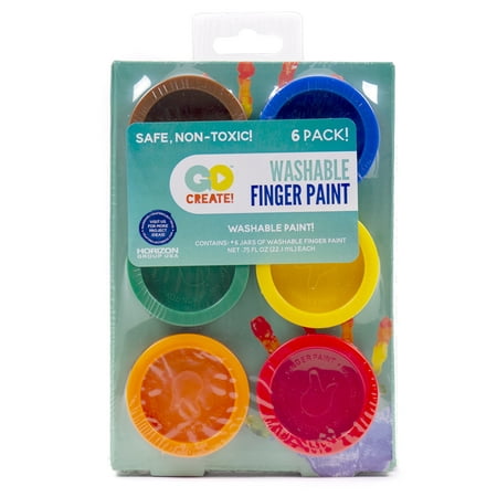 Go Create Non Toxic Washable Finger Paint 6 Piece Walmart Com