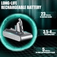 thumbnail image 4 of Batería de repuesto EGR Premium 6200 mAh V6 para Dyson V6, 4 of 6