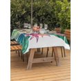 thumbnail image 3 of Outdoor Tablecloth with Umbrella Hole for Patio/Picnic/Party/Camping, Tropical Plant Waterproof Table Cloth Rectangle Table Cover Washable, Summer Watercolor Botanical Palm Leaves (54"x 80"), 3 of 8