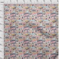 thumbnail image 4 of oneOone Cotton Flex Dark Olive Green Fabric Writing Text Sewing Material Print Fabric By The Yard 40 Inch Wide, 4 of 4