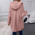 thumbnail image 3 of Aellinatey Women's Wool Jacket Button-Down Jacket Hooded Side-Open Cardigan Jacket, 3 of 20