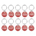 thumbnail image 3 of 10PCS Number Tags 31-40, Number Key Tags Aluminum Numbered Tags Metal Key Tags Keychain with Key Rings for Organizer Field Sales Hangers Clothes Labels ID Tag, Red, 3 of 6
