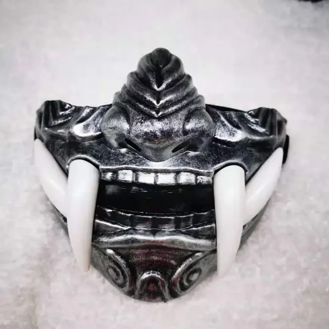New Halloween Prajna Half Face MaskSilverNosize Gao Jinjia unisex