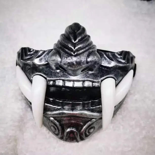 New Halloween Prajna Half Face MaskSilverNosize Gao Jinjia unisex