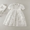 thumbnail image 4 of Baby Girls Baptism Dress Christening Gown with Bonnet Lace Design 18M, 4 of 5