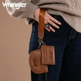 thumbnail image 3 of Wrangler KeyChain Wallet Wristlet Wallets for Women Dual Pouch Wristlet Rfid Blocking Credit Card Holder Wallet, Brown, 3 of 7