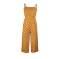 thumbnail image 3 of Inevnen Womens Crossed V Neck Jumpsuits Summer Casual Polka Dot Romper Long Pants, 3 of 6