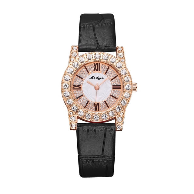 PVCS Fashion Faux Leather Watch Rhinestone Roman Scale Female Watch