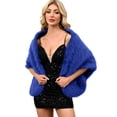 thumbnail image 3 of KANG Faux Shawl Wrap For Elegant Soft Warm Winter Stole Evening Party Wear Fashionable Cozy Outerwear, 3 of 9