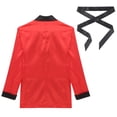 thumbnail image 6 of vastwit Mens Satin Smoking Robe Jacket Long Sleeve Kimono Bathrobe with Belt Red XXL, 6 of 7