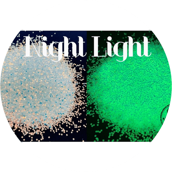 Glitter Heart Co. Glitter - High Quality Polyester Glitter - 2oz Bottle - Glow in the Dark - Night Light