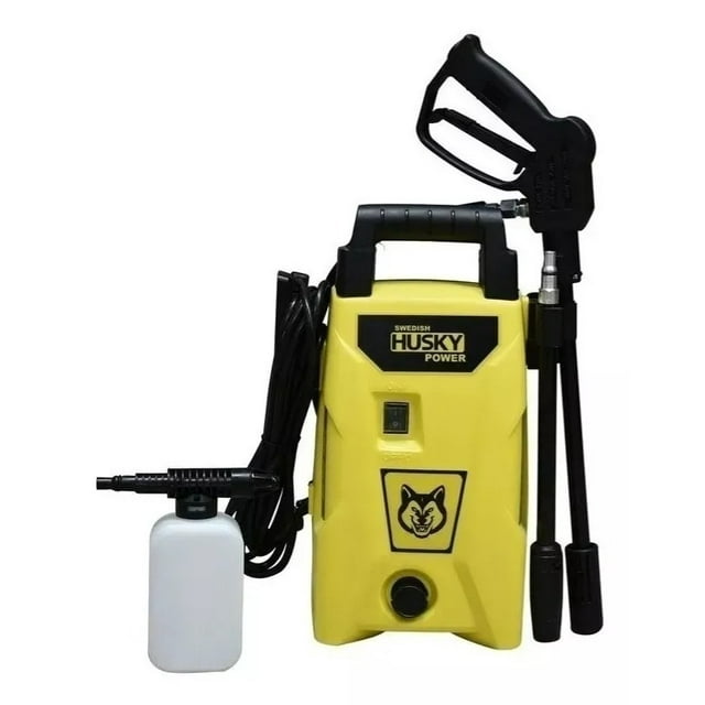 Hidrolavadora Eléctrica 110V 1520 PSI Con Rociador De Jabon Espumadora Swedish Husky Power 1400W