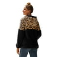 thumbnail image 6 of Shadoumai Leopard Print Hoodie For Women 1/4 Zipper Collar Top Double Sided Fleece Warm Jacket With Pockets Plus Size Clothes, 6 of 9