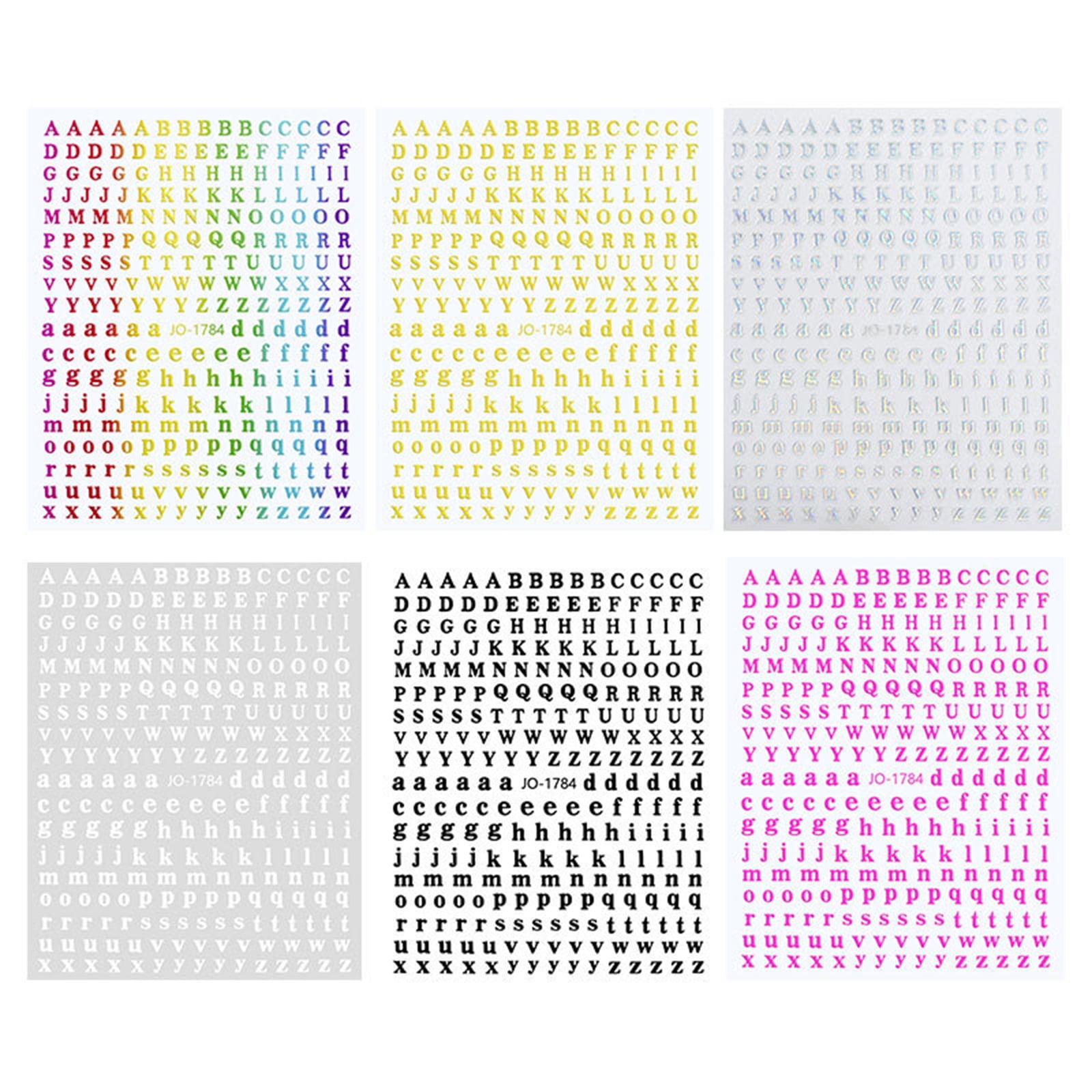 ZPAQI Small Alphabet Stickers Letter Nail Art Stickers Decals Alphabet